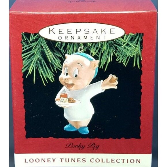Vintage Hallmark Keepsake Retired Ornament Porky Pig Looney Tunes 1993 NEW - Picture 1 of 7